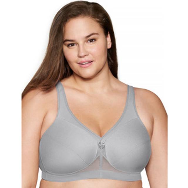 Glamorise Full Figure Plus Size MagicLift Active Wirefree Support Bra - Grey