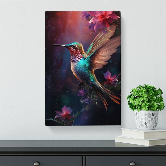 Hummingbird Digital Art No.2 - Print (76cm H x 50cm W x 3cm D)