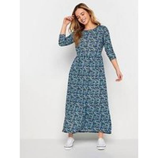 M&Co Petite Blue Ditsy Print Pocket Midi Dress 12 M&Co Womens