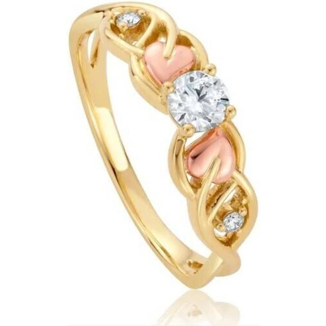 Clogau 18ct yellow & rose gold tree of life ethics diamond engagement ring q