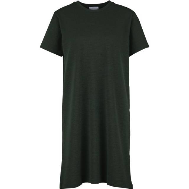 We Norwegians - Women's Peak T-Shirt Dress - Dress size L, black/olive