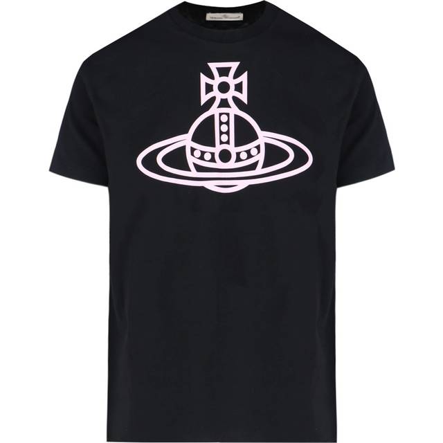 Vivienne Westwood Mens Aw24-black Securite Logo-print Organic-cotton T-shirt Xl - AW24-BLACK