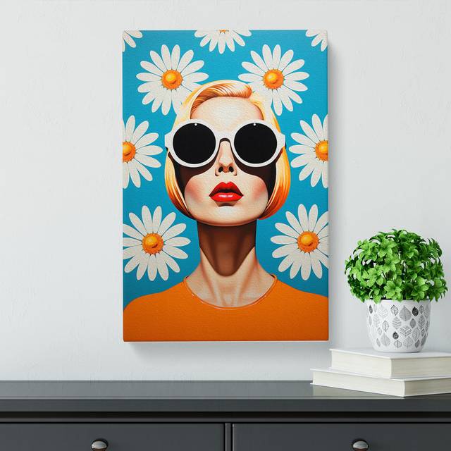 Daisy Pop No.3 - No Frame Art Prints (76cm H x 50cm W x 3cm D)