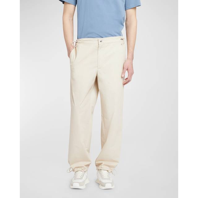 Moncler Beige Cotton Trousers - 20N - LIGHT BEIGE - IT 46