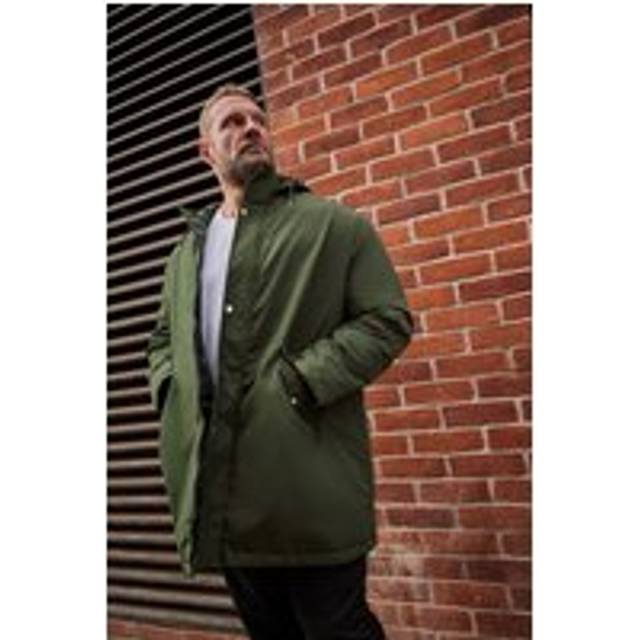 Long Hooded Parka - Green - 1XL