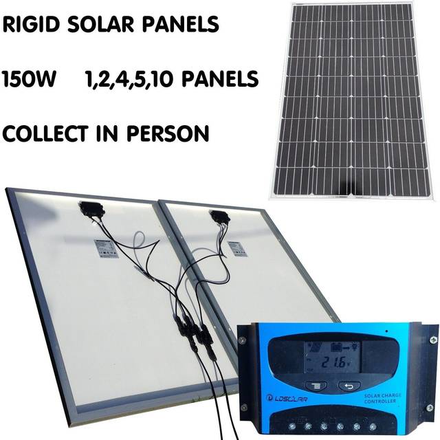 100/180w 12v Mono Solar Panel Kit With Bracket Battery Charger Boat Camping Rv