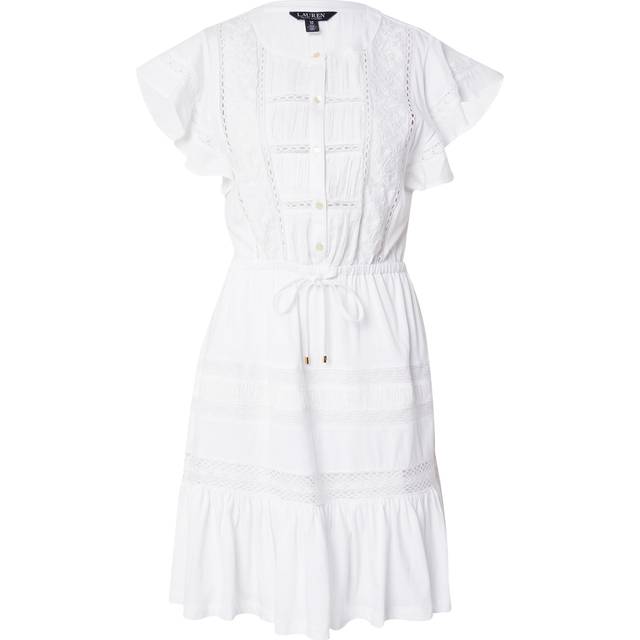 Lauren Ralph Lauren  Dress TANVEITTE-SHORT SLEEVE-DAY DRESS  - EU XL - White - EU XL
