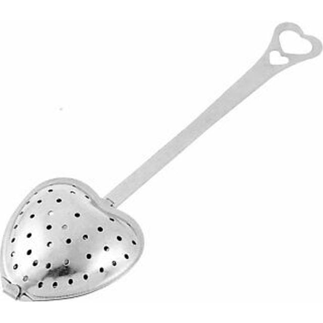 Spice metal heart shaped infuser filter tea strainer silver tone