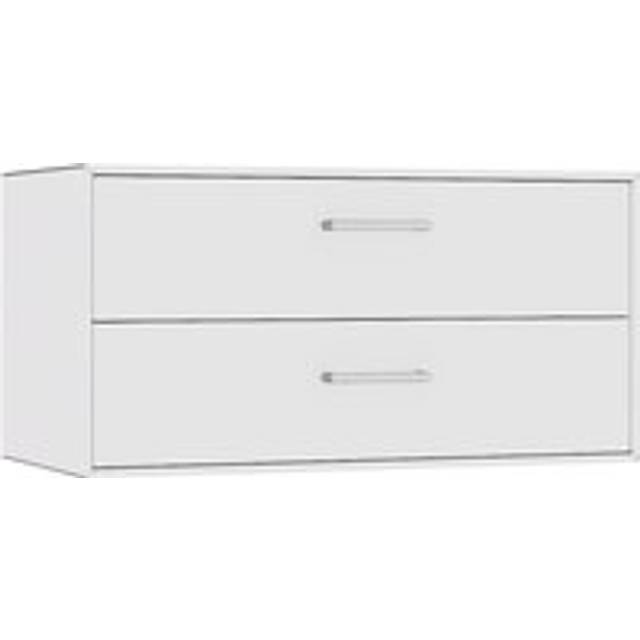 mauser 2 drawers, width 770 mm, 2 drawers, width 770 mm, pure white - pure white RAL 9010