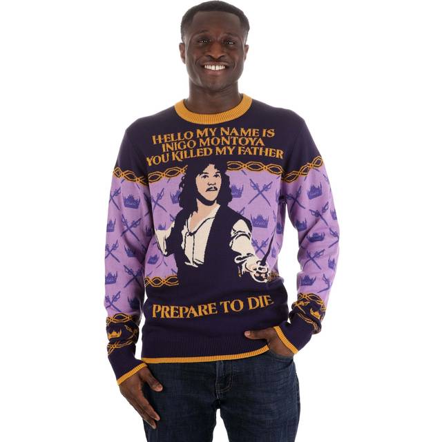 Adult Inigo Montoya Princess Bride Sweater | Exclusive Sweaters - Orange&#47;Purple (3X)