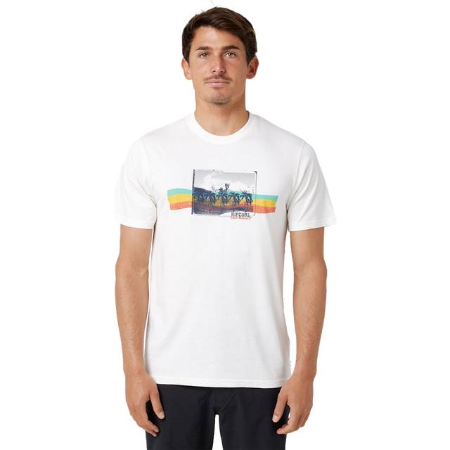 Striped T-Shirt in Bone - L