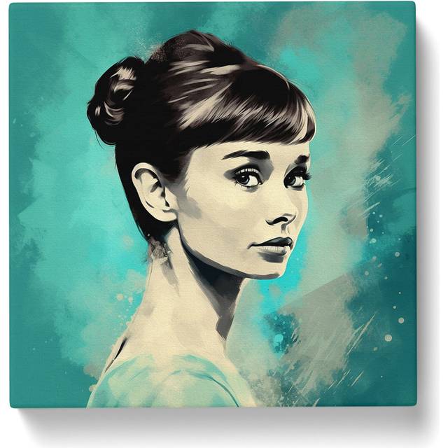 Audrey Hepburn Digital Art - Art Prints (35cm H x 35cm W x 3cm D)