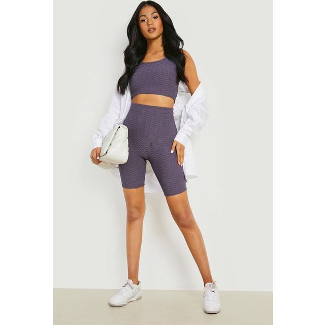 Womens Tall Honeycomb Cycling Short - Grey - 8, Grey