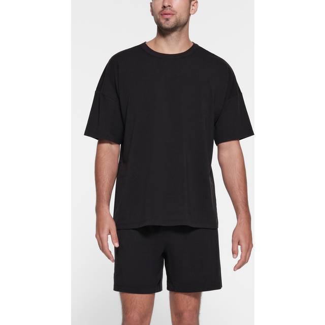 SKIMS Mens Oversized T-Shirt | Black | 2XL | Jersey Lounge - Obsidian