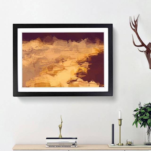 Heading into the Surf in Abstract - Picture Frame Graphic Art Print - Black Framed (27cm H x 36cm W x 2cm D)