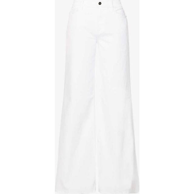 Frame Womens Blanc Le Palazzo Wide-leg Stretch-denim Jeans 29 - BLANC