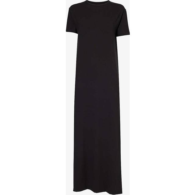 The Frankie Shop Womens Black Maya Stretch-cotton Maxi T-shirt Dress S - BLACK