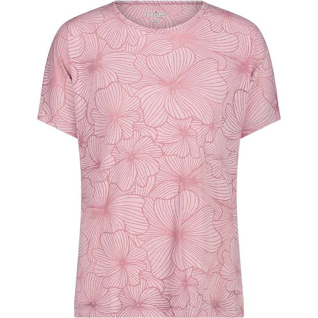 Women's flowery t-shirt CMP - Rose