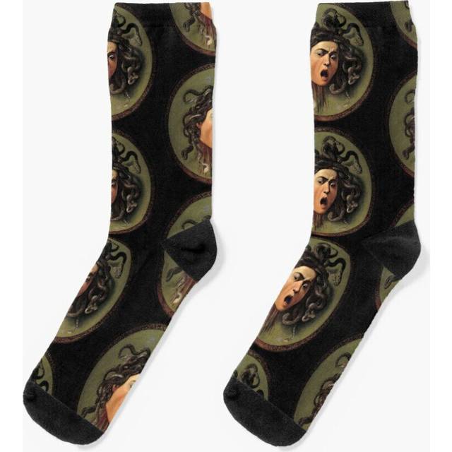 Dress Socks Medusa (Caravaggio) Novelty Fancy Crazy Pattern Crew Casual for Men Women