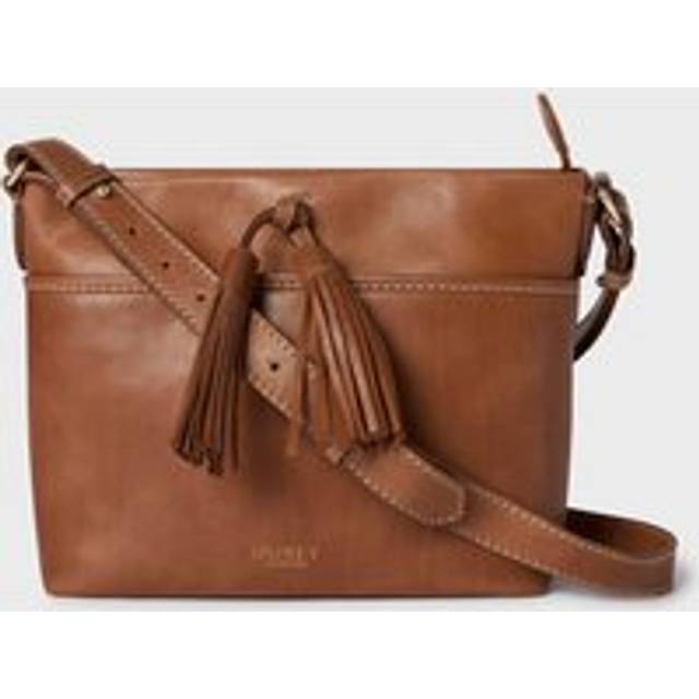 OSPREY LONDON Savanna Leather Crossbody Bag, Tan