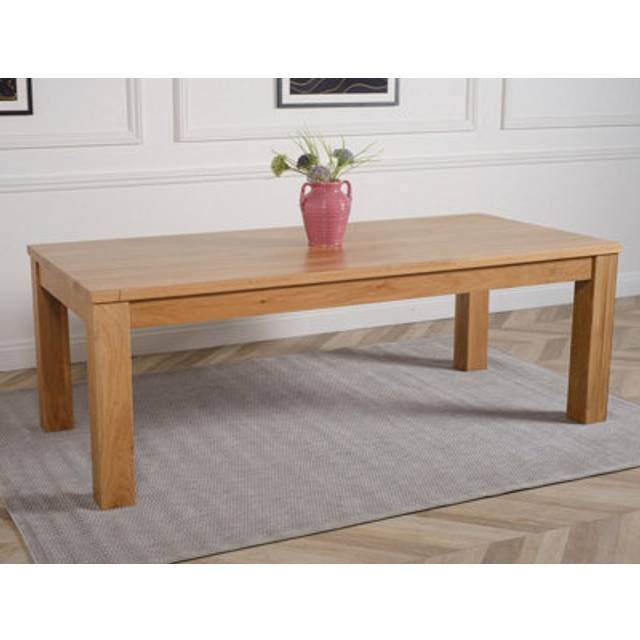 Dakota 222cm Chunky Extra Large Solid Oak Dining Table