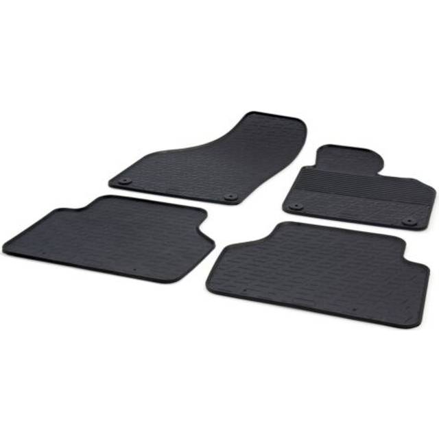 Car Mats for Volkswagen Tiguan Mk.1 2007 - 2016 | Gledring Custom-Fit Black Rubber Floor Mat Set