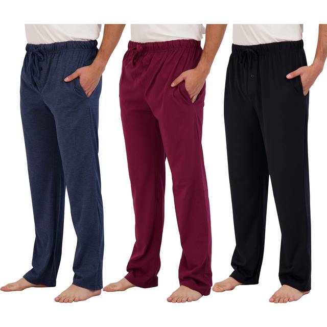3 Pack: Big and Tall King Size cotton Mens Pajama Pants Lounge Wear Sleep Bottoms Sleepwear Pijamas Para Hombres Bamboo Modal Pj Jersey drawstring chr