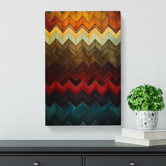Chevrons Victorian - No Frame Art Prints (76cm H x 50cm W x 3cm D)