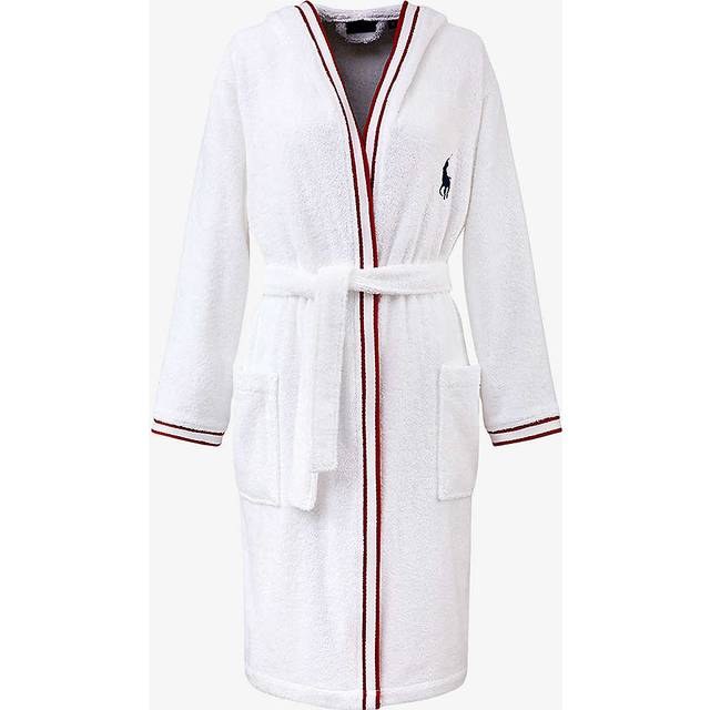 Ralph Lauren Home Mens Red Rylan Stripe Cotton-towelling Robe S - RED