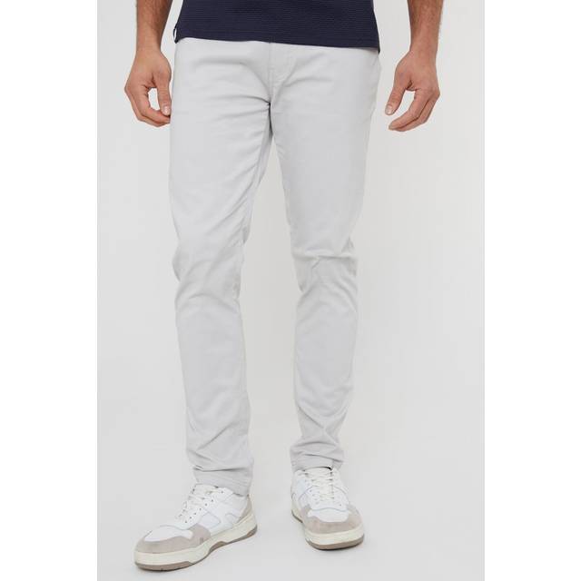 'Castello' Cotton Slim Fit Chino Trousers With Stretch - Tan - 38R