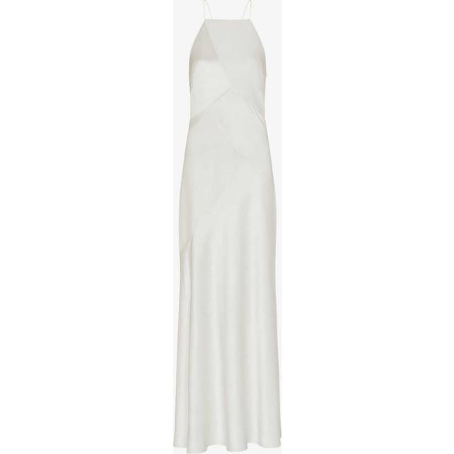 Whistles Eileen Silk Low Back Wedding Dress, Ivory