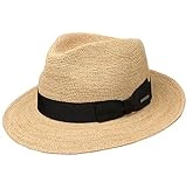 Stetson - Beige straw Hatt - Crochet Straw Fedora @ Hatstore