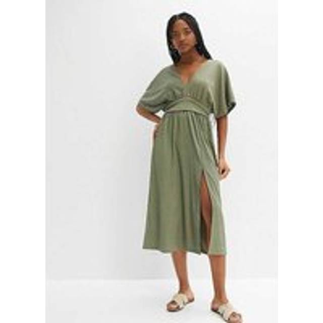bonprix Grecian Midi Dress - Olive