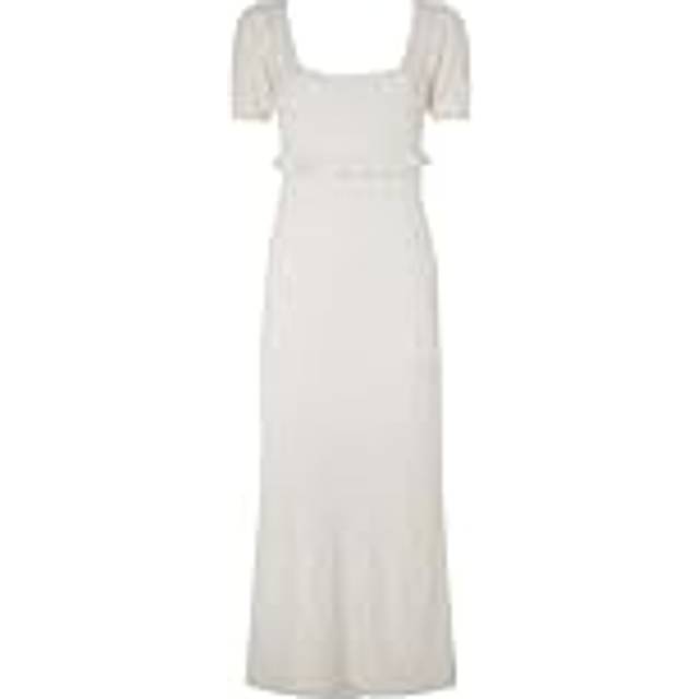Pepe Jeans for woman. PL953525 Goldie dress white (L), Casual, Polyester, Short sleeve
