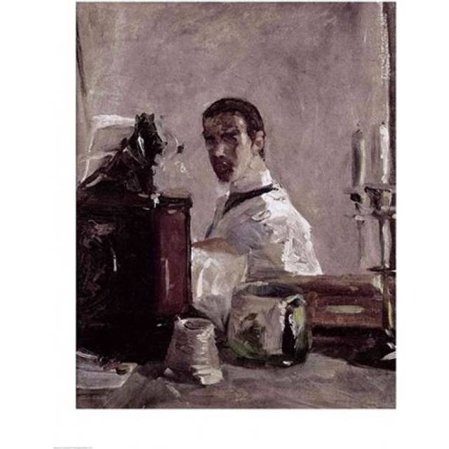 Self Portrait 1880 Poster Print by Henri De Toulouse-Lautrec - 18 x 24 in.