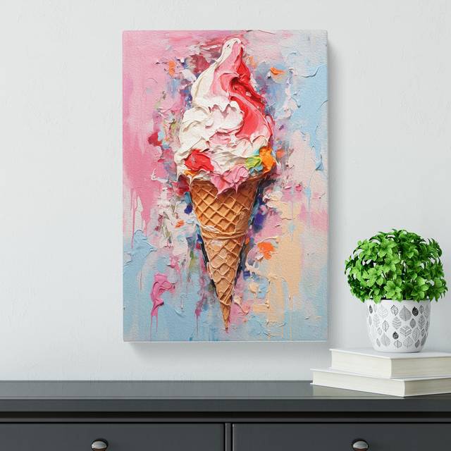 Ice Cream Impressionism No.2 - Art Prints (60cm H x 40cm W x 3cm D)