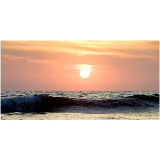 Ocean Wave At Sunset Puerto Vallarta Mexico Poster Print, 21 x 10