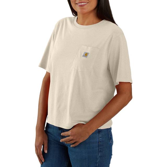 Carhartt Lightweight Crewneck, t-shirt women , color: White , size: L