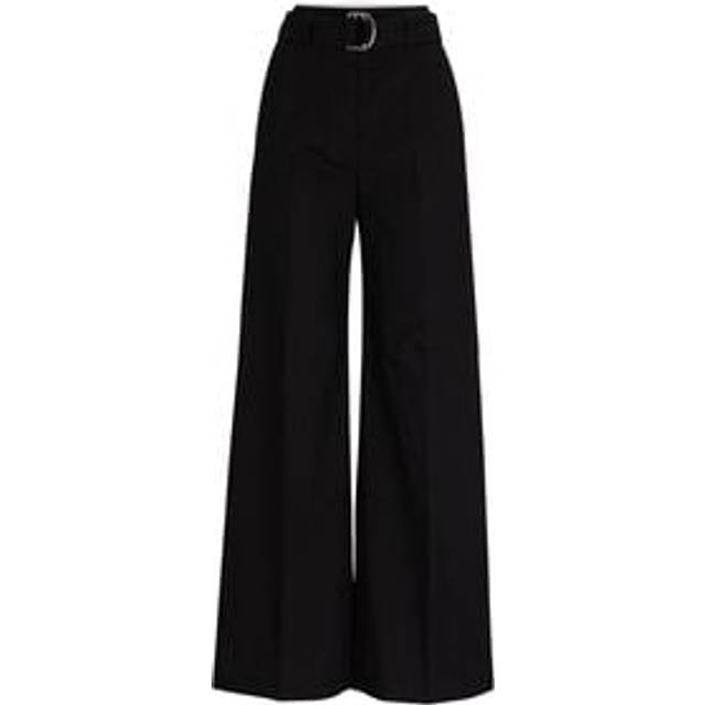 Hugo Boss, Byxor, Dam, 2Xl, Linne, Relaxed Fit Linnebyxor - black (2XL)