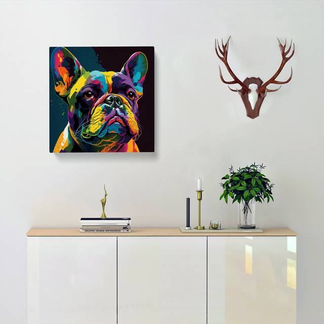 French Bulldog Fauvism No.1 - No Frame Art Prints (50cm H x 50cm W x 3cm D)