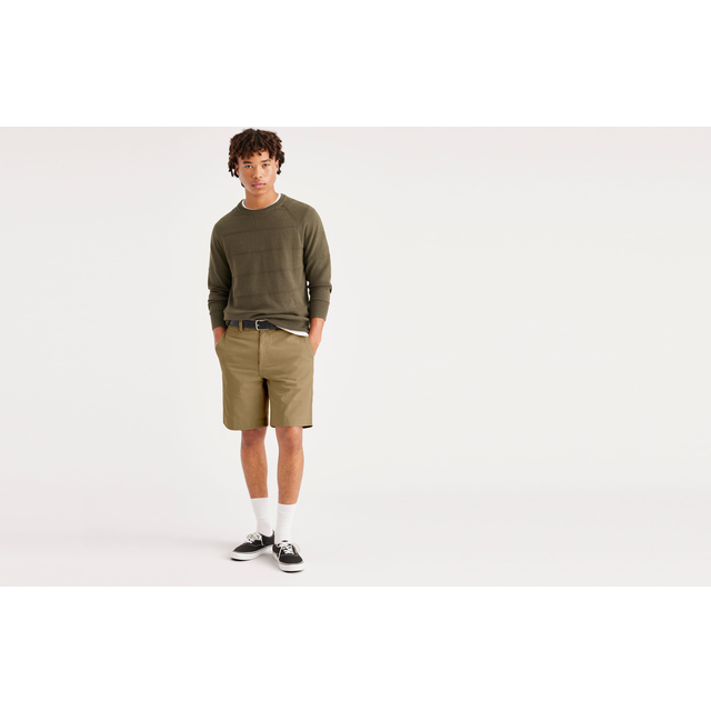 Short uni en coton - Beige - 38