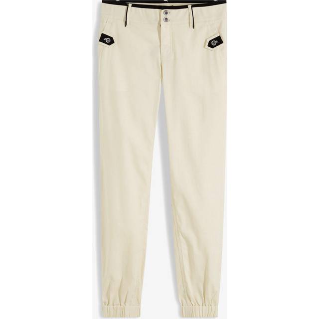 bonprix Herringbone Pattern Trousers - Ecru Stripe