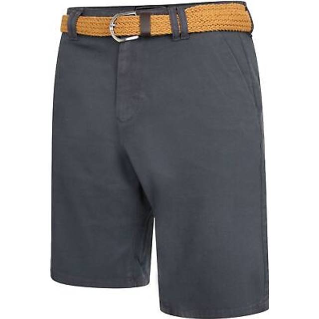 Size 60 Mens Kam Big & Tall Grey Belted Chino Shorts Big & Tall