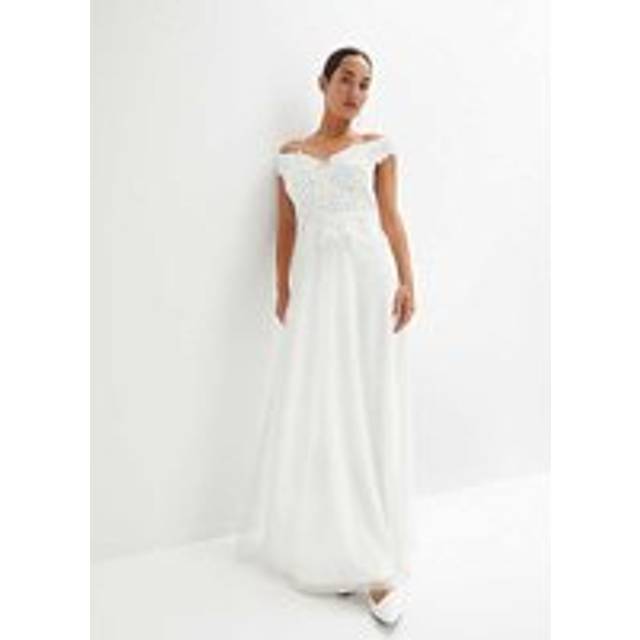 bonprix Bardot Wedding Dress - Natural
