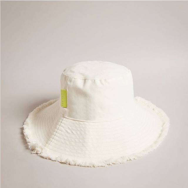 Ted Baker Women's Baisee Frayed Edge Bucket Hat - Cream - Size: ONE size
