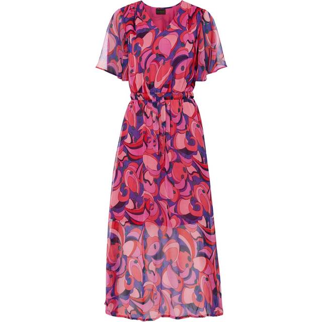 bonprix Printed Chiffon Shell Dress - Pink Print