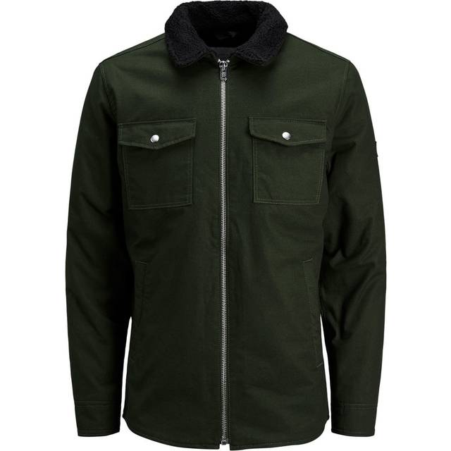 Jack & Jones Core Tan Sherpa Collar Worker Jacket Rosin