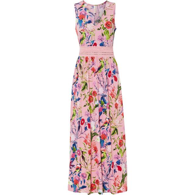 bonprix Floral Print Maxi Dress - Pale Pink Floral