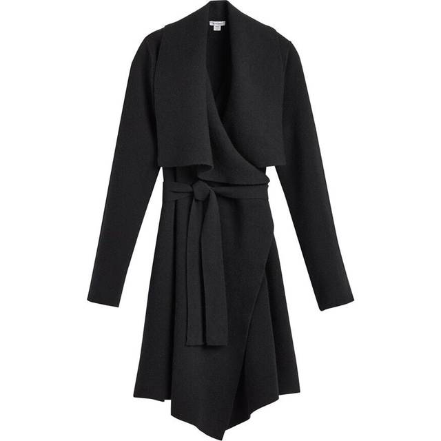 Wool Cashmere Short Wrap Coat (Earlier Version) - Beige / Extra Small - Small