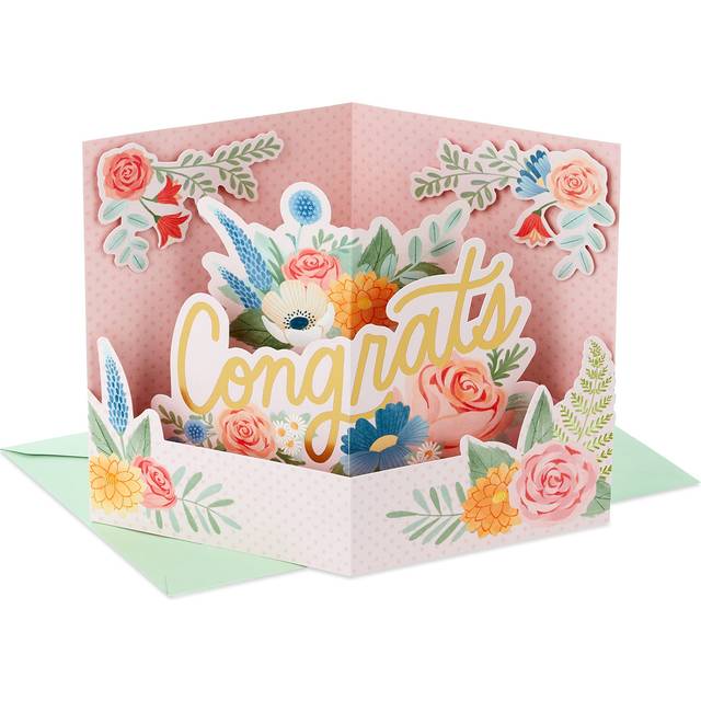 Hallmark Paper Wonder Pop Up Wedding Card  Engagement Card  Bridal Shower Card (Congrats)